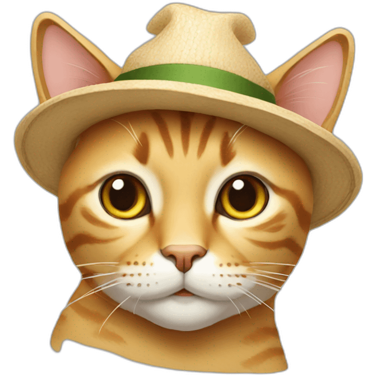 a cat with a hat emoji