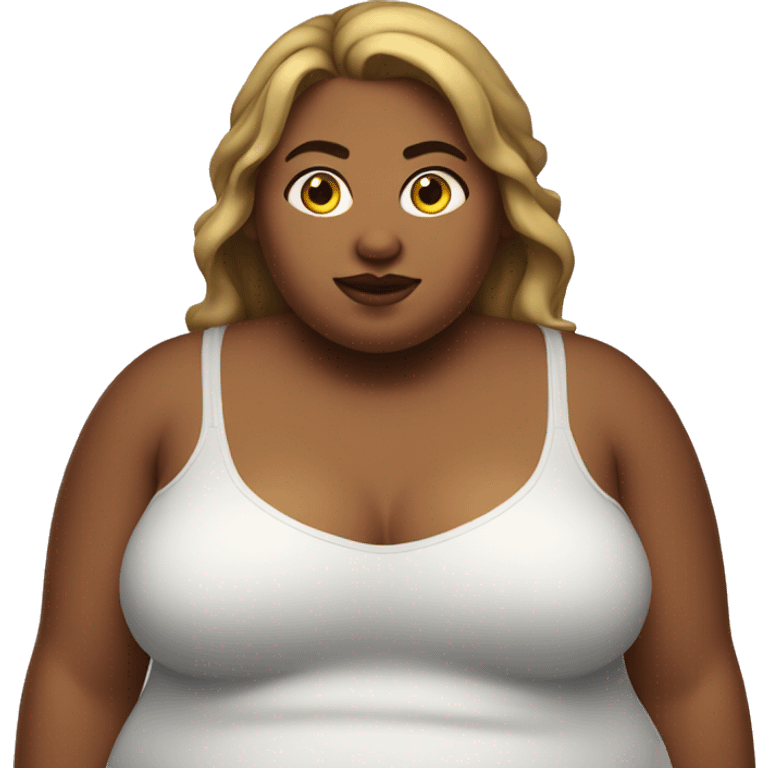 Fat girl playing badm emoji