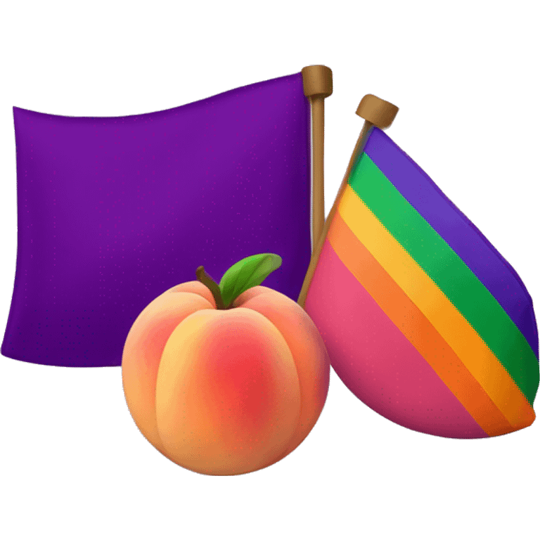 peach and aubergine with pride flag emoji