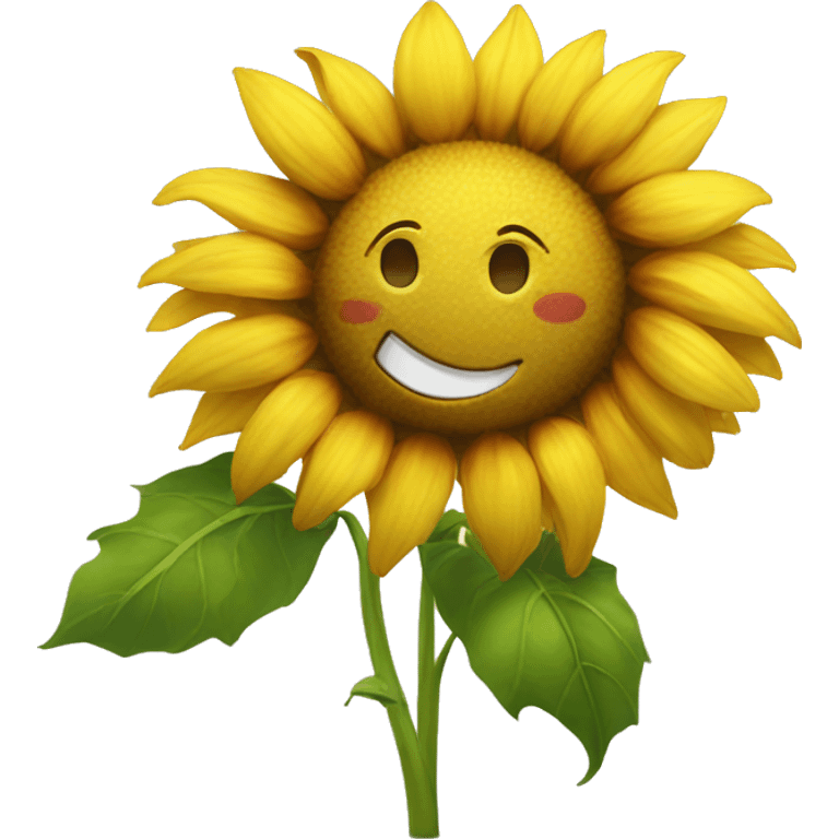 Sunflower with a smile  emoji