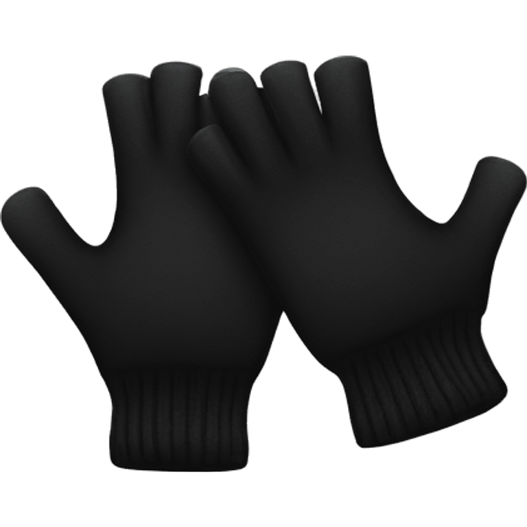 Black fingerless gloves emoji