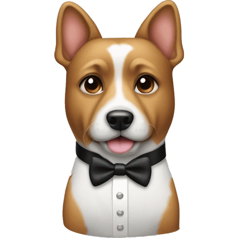 dog wearing a tuxedo  emoji