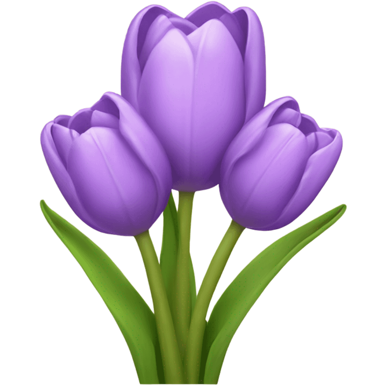 light purple tulip bouquet emoji