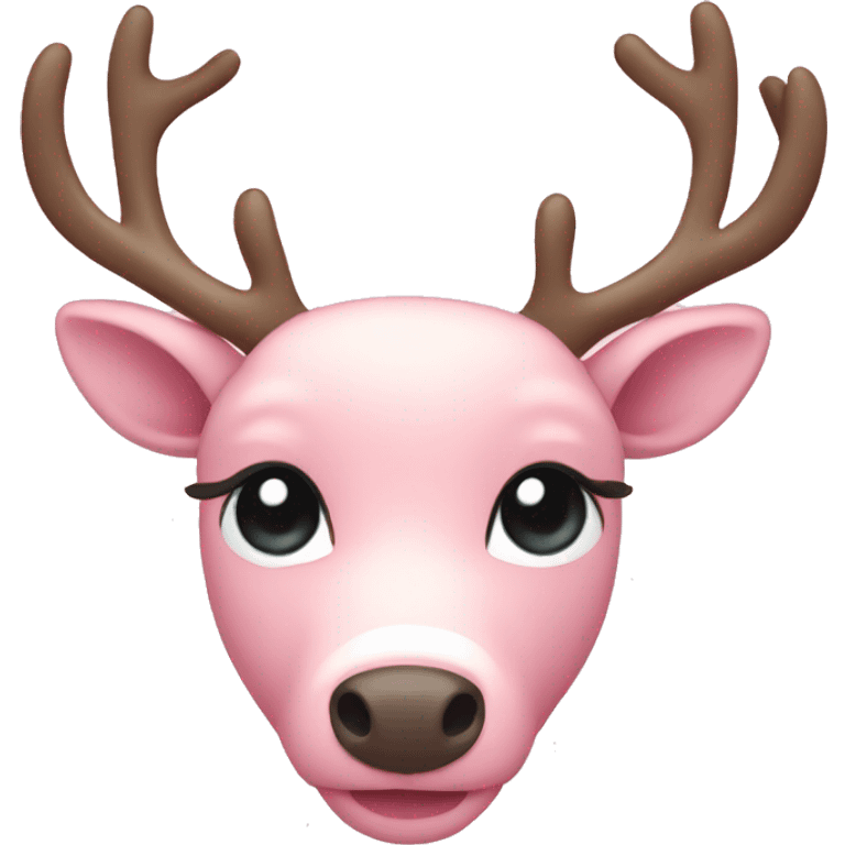 Light pink reindeer  emoji