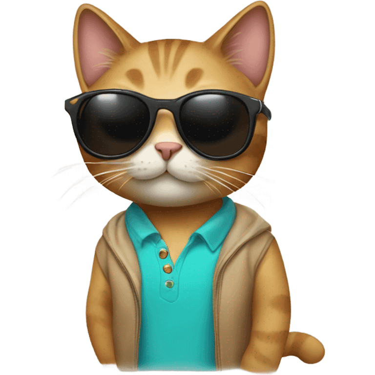 Cat with sunglasses emoji