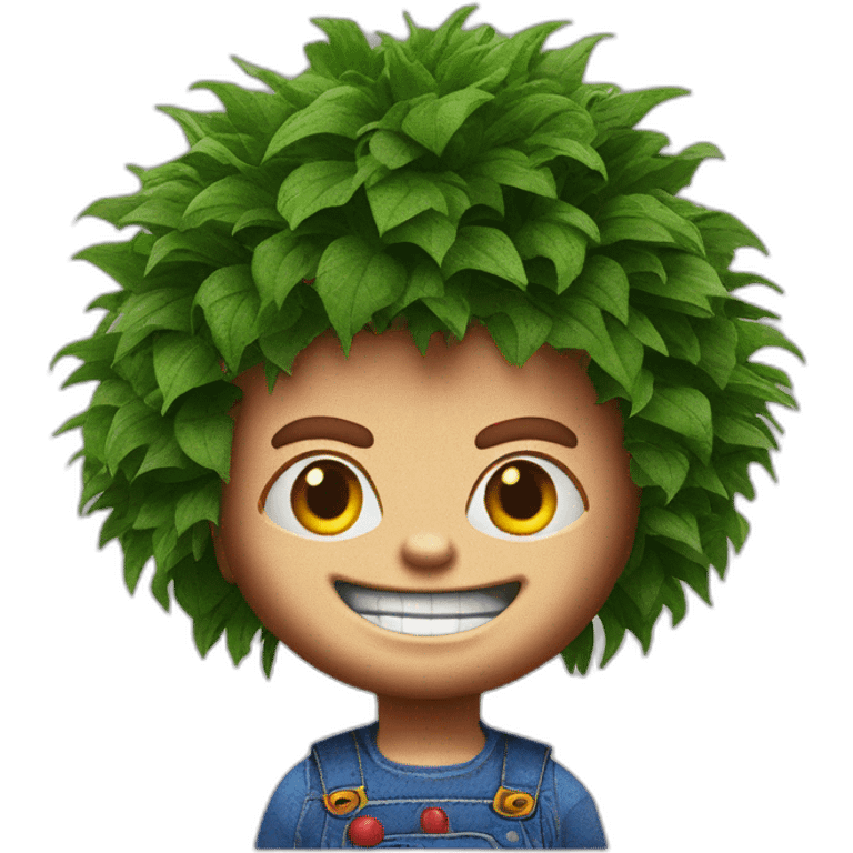 Chucky as chia pet emoji