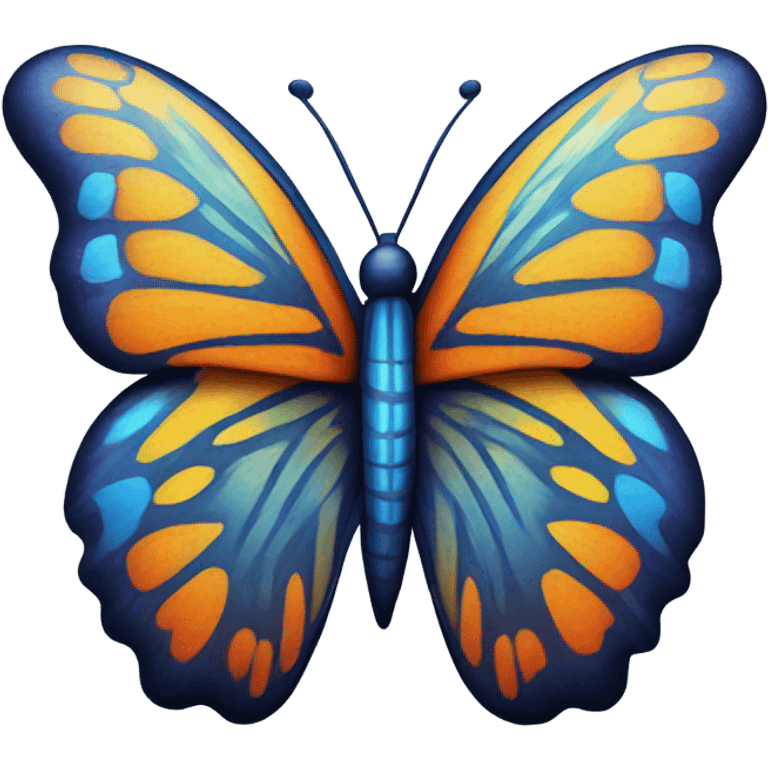 A colorful butterfly flying emoji