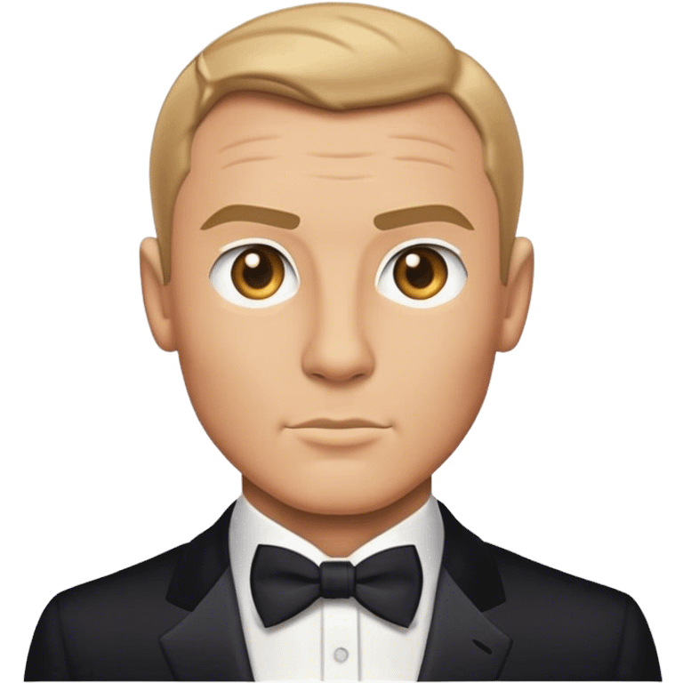 Cinematic Realistic James Bond Pop Culture Emoji, depicted with suave sophistication and dynamic action rendered with crisp details and cinematic lighting that capture his legendary cool. emoji