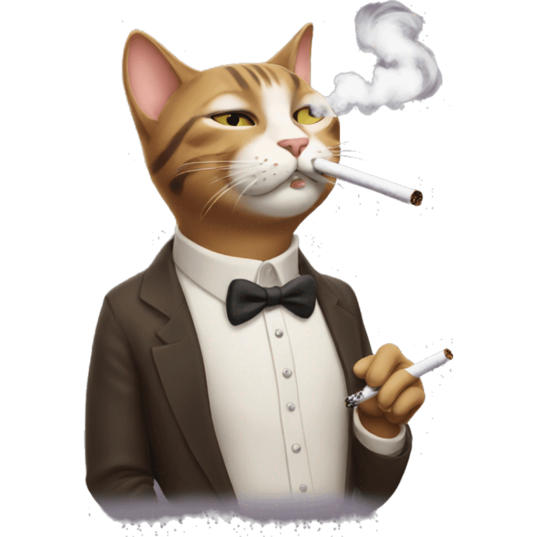 Cat smoking emoji