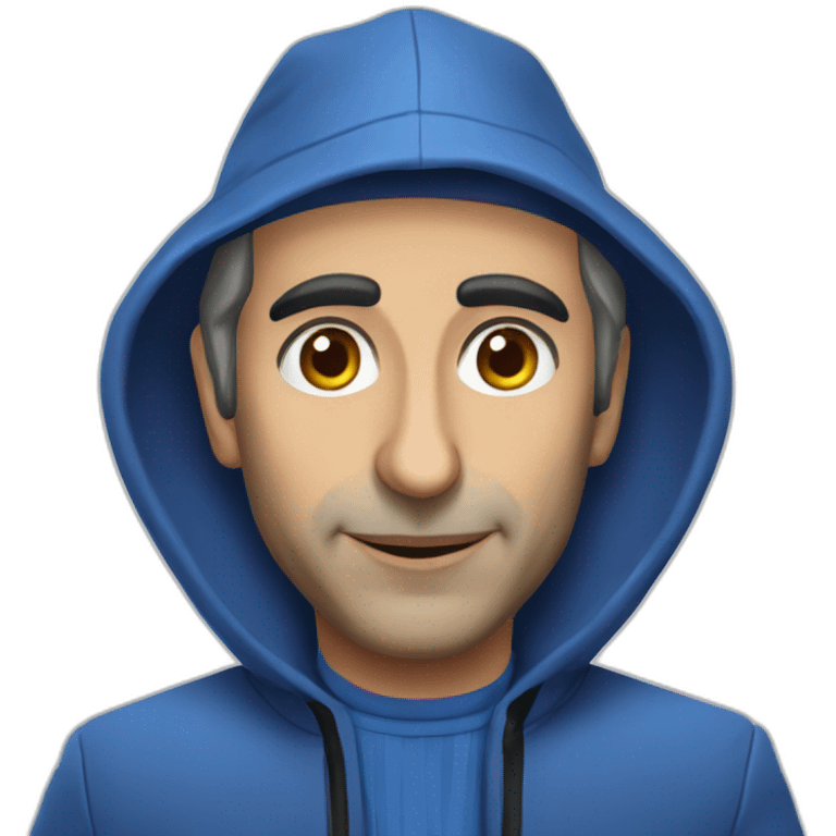 Eric zemmour en costume bleu emoji