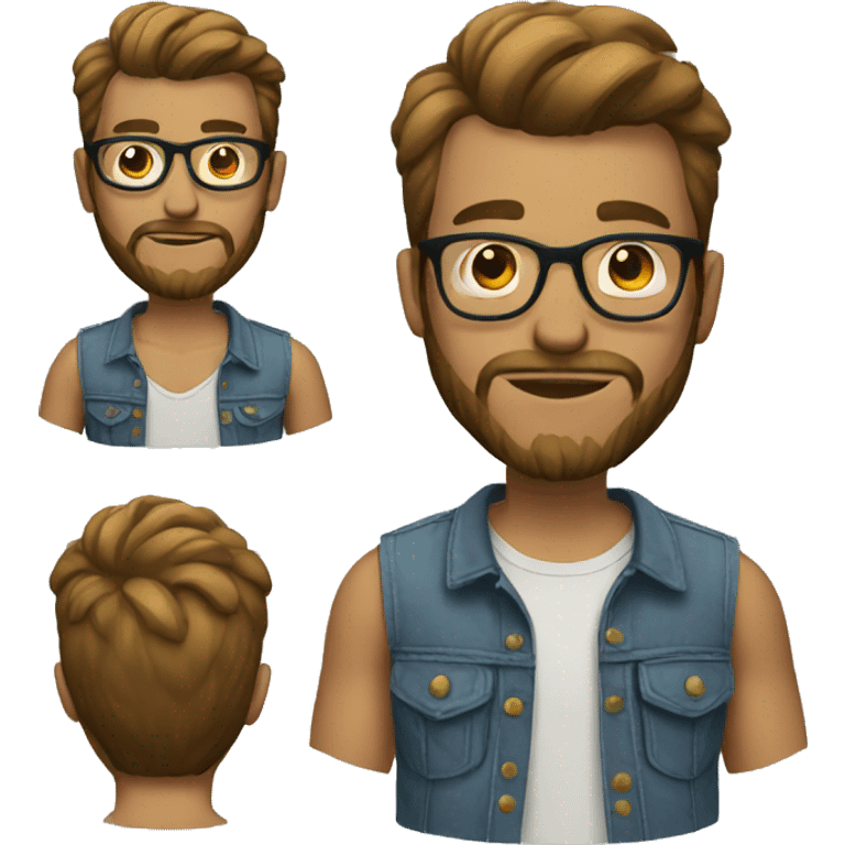 Hipster guy emoji