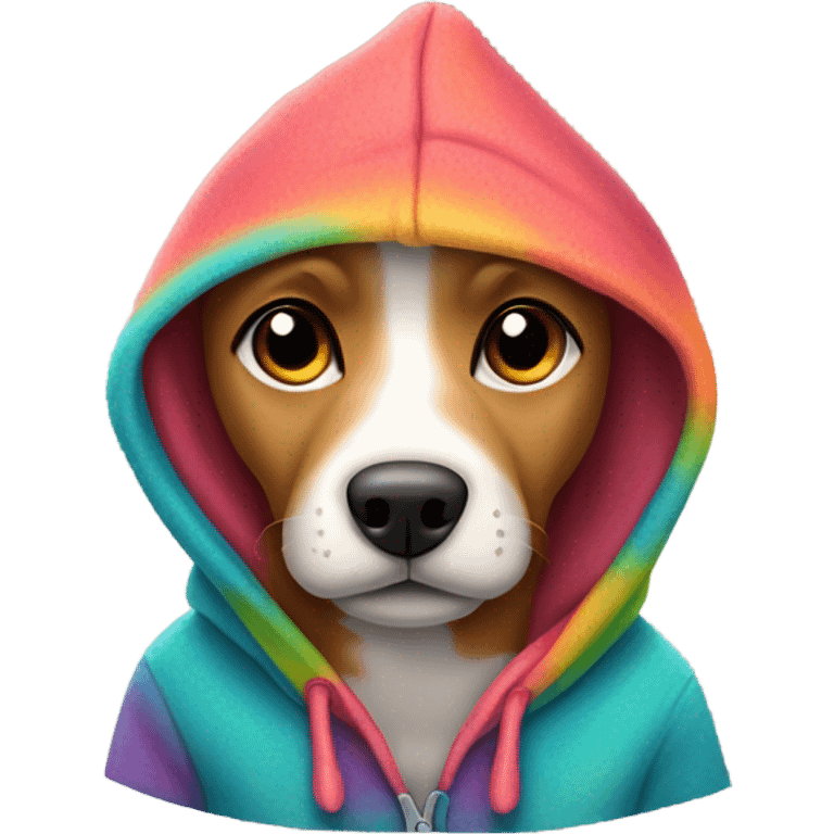 Dog wearing a hoodie emoji