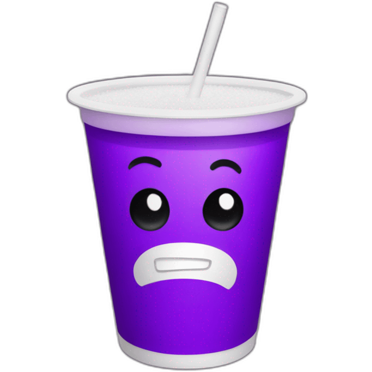 Purple soda in styrofoam cup emoji