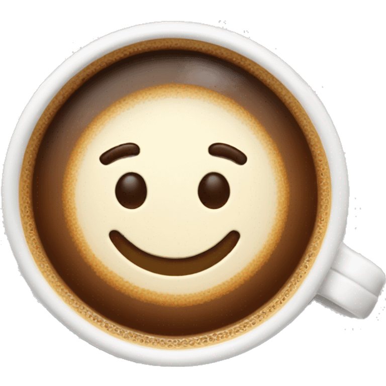 Cup of coffee with foam emoji