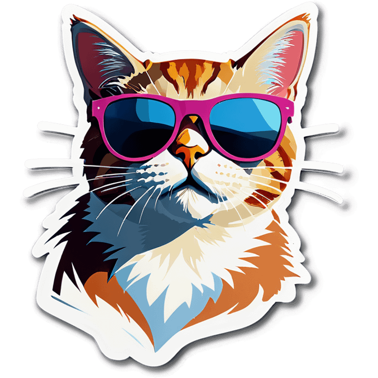 Cat with sunglasses emoji