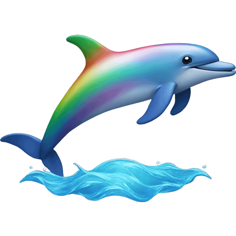 Rainbow dolphin emoji