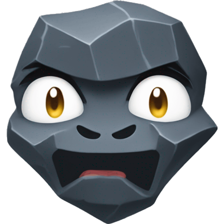 Onix Rock type Pokémon iOS emoji style
 emoji