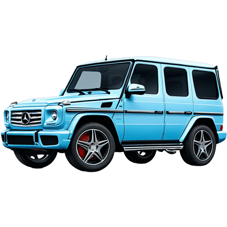 Light blue Mercedes G wagon emoji