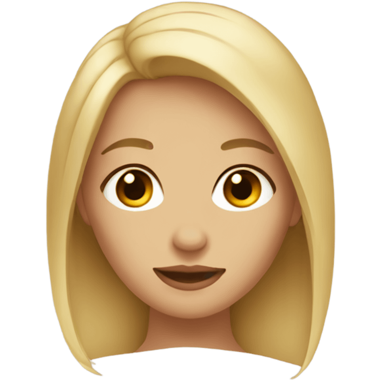 Blondish girl with brown eyes emoji