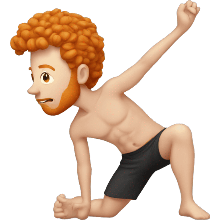 Ginger emoji doping yoga emoji