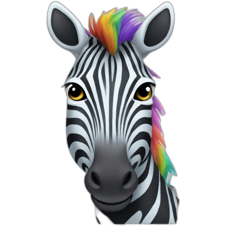 Rainbow zebra emoji