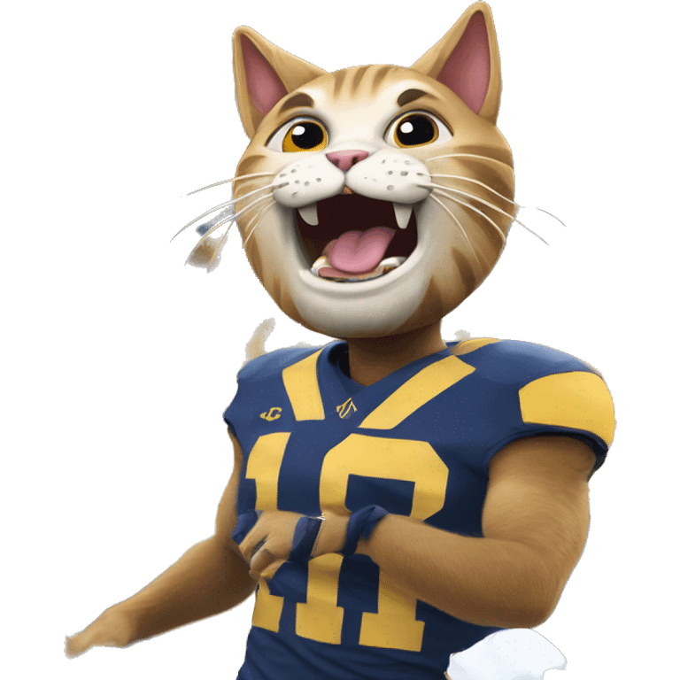 cat at a university of california football game emoji