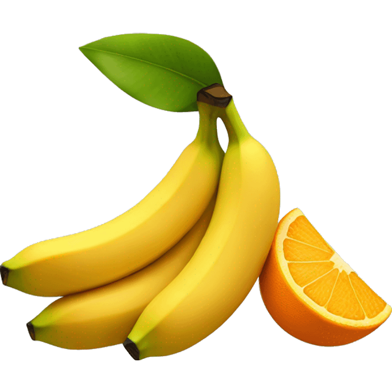 A banana with two oranges at the bottom emoji