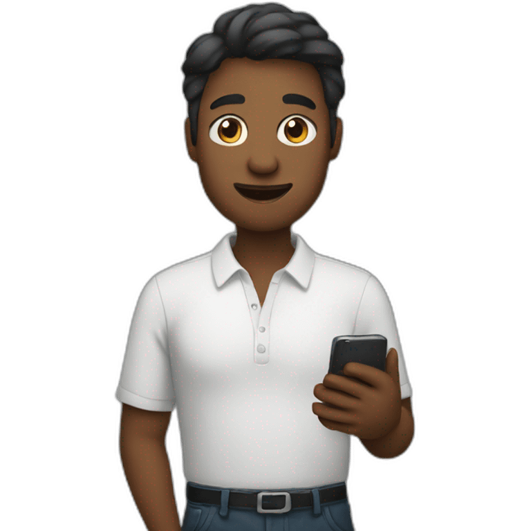 person with phone in hand emoji