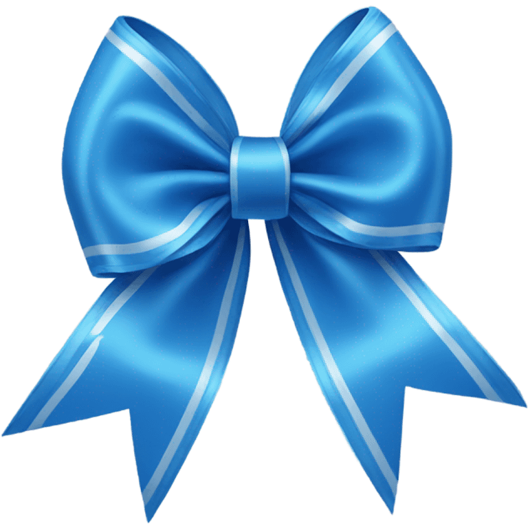 Blue ribbon bow emoji