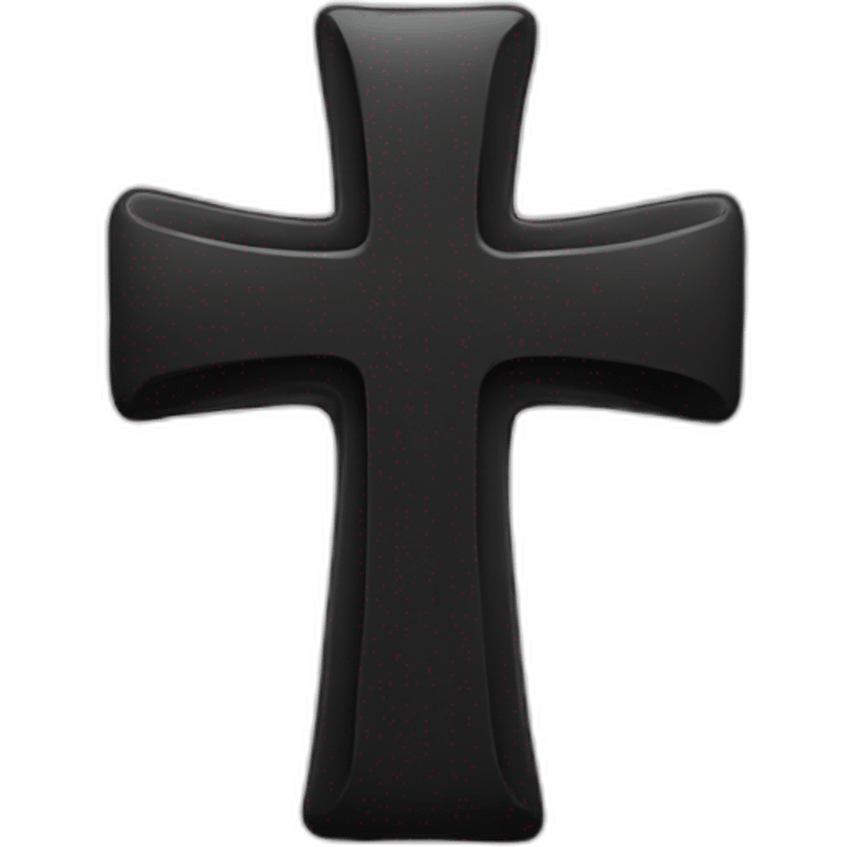 black cross on white background emoji