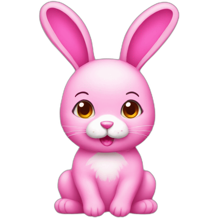 Pink rabbit emoji