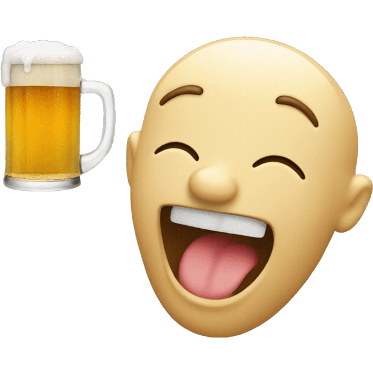 Laughing Emoji With Bier  emoji