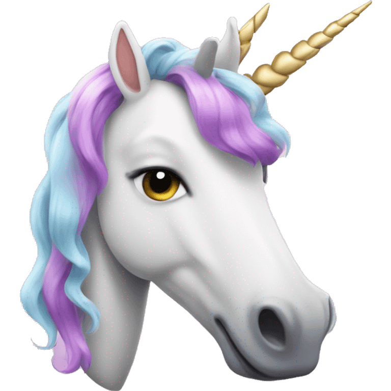 a unicorn with a mustache  emoji