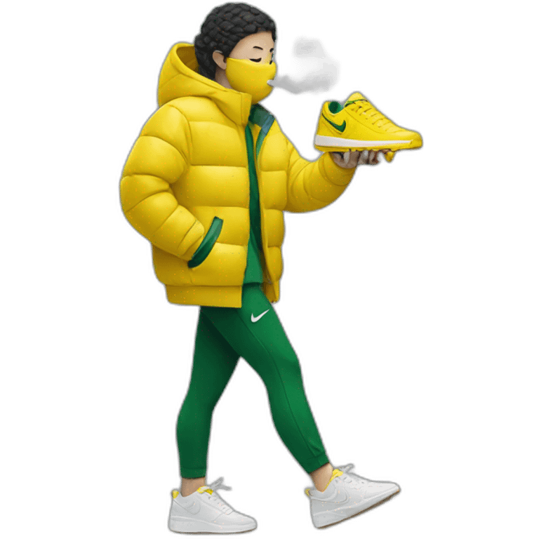 Nike smoker with lacoste yellow puffer emoji