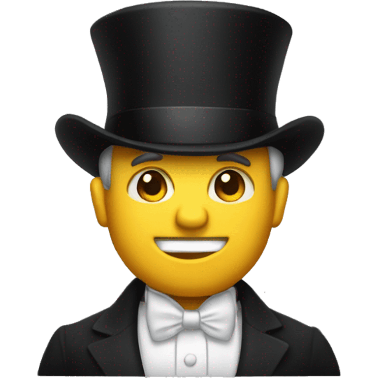 emoji tophat monuculo fino formal emoji