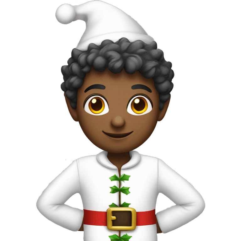 christmas elf in a white outfit emoji