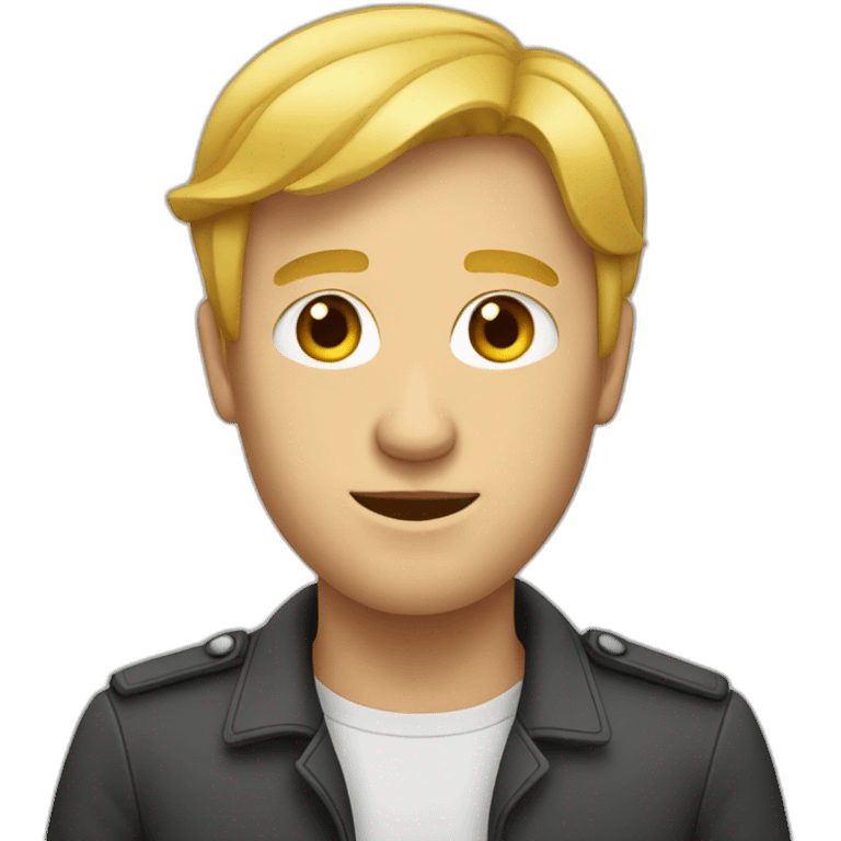 Un homme blond de face emoji