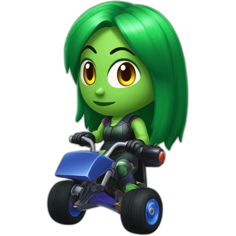 Gamora dans mario kart emoji