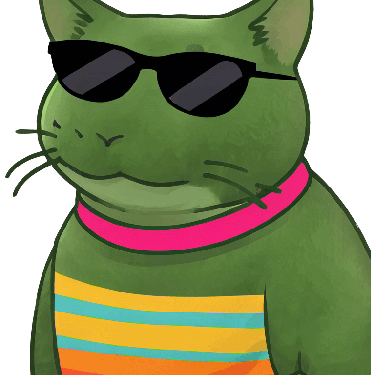 Cat with sunglasses emoji