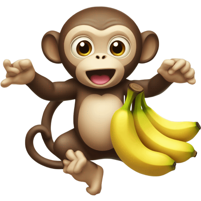 Monkey farting bananas emoji