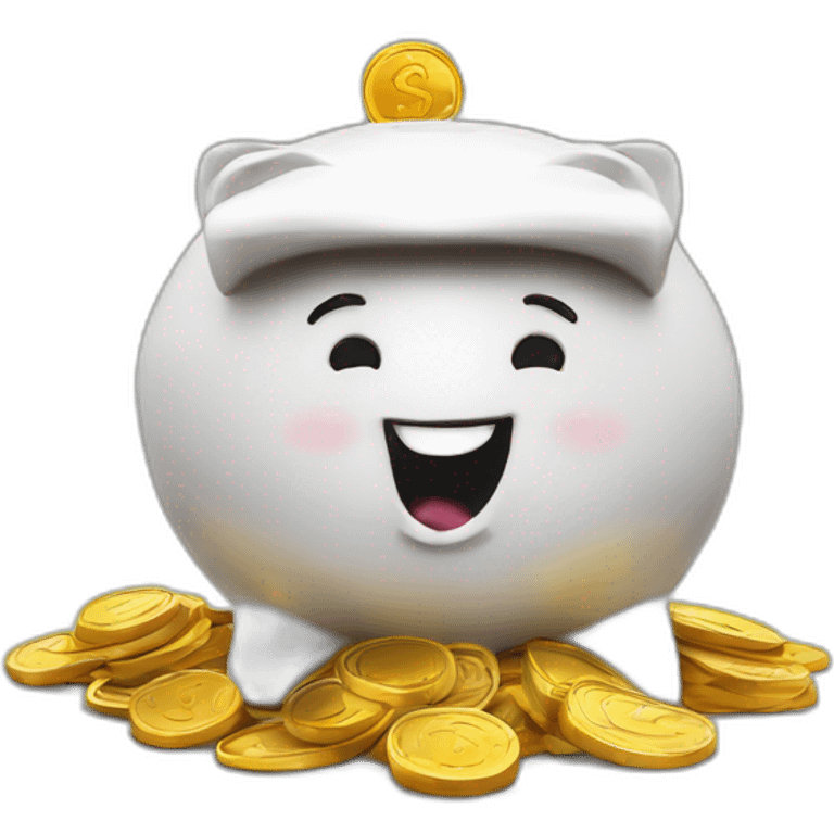 moneybox with coins ezplosion emoji