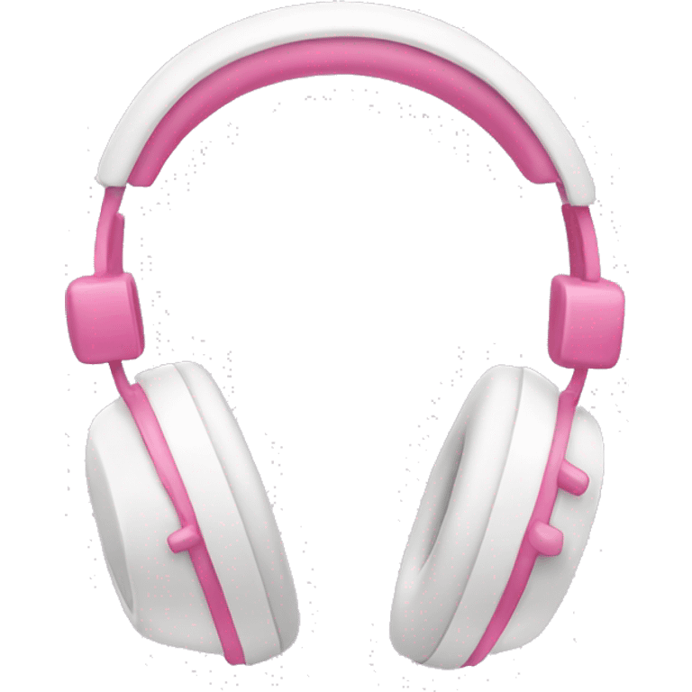 White headphones with pink bows emoji