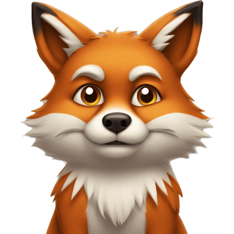 Frowny fox from smiling critters emoji