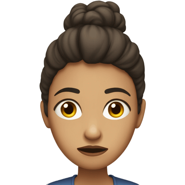 anxious looking woman emoji