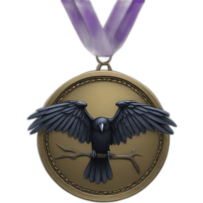 metal raven medal emoji