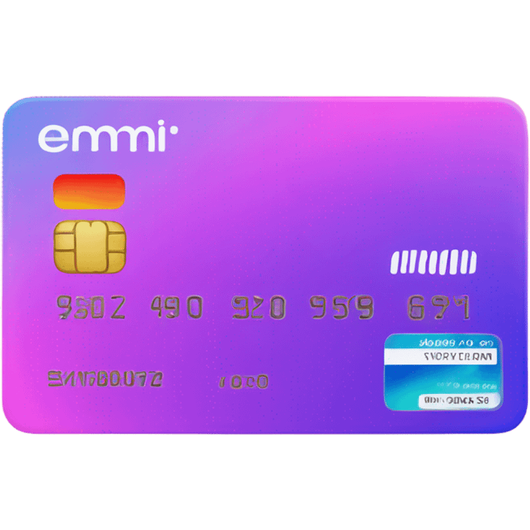 Vaporwave color themed credit card emoji, without text/numbers emoji