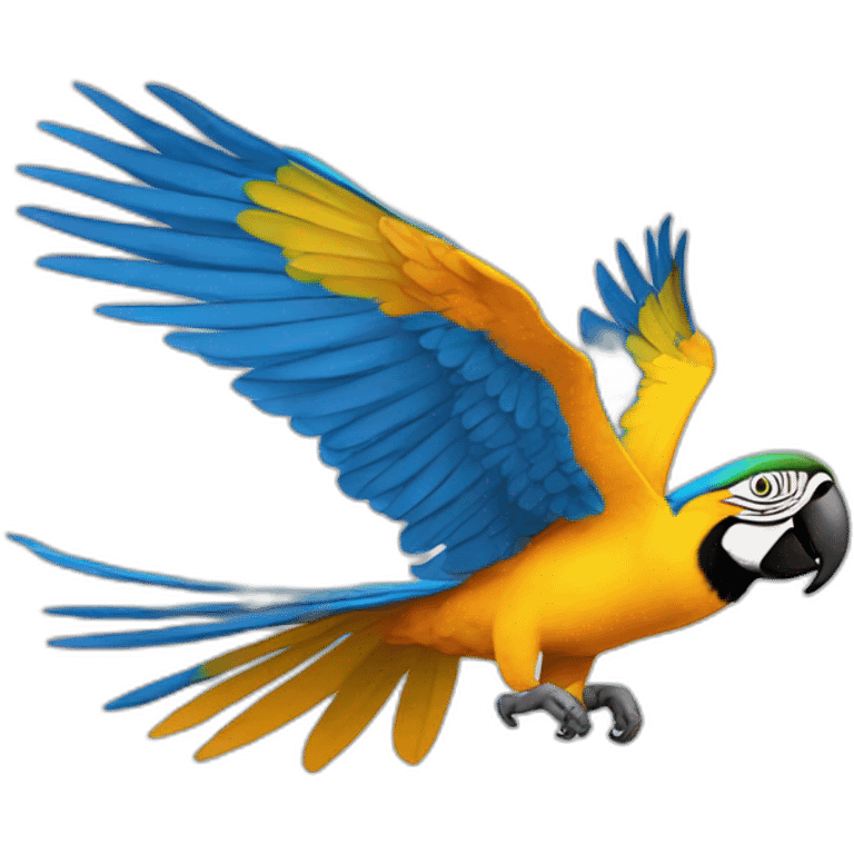 Blue And Gold Macaw Flying emoji