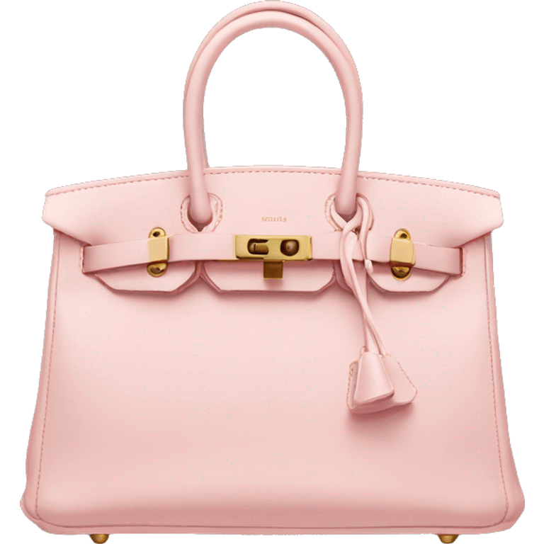 birkin bag light pink gold hardware  emoji