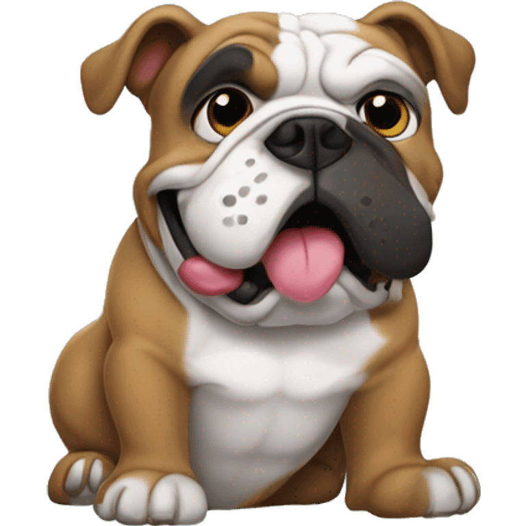 Bulldog frances con mancha negra  emoji