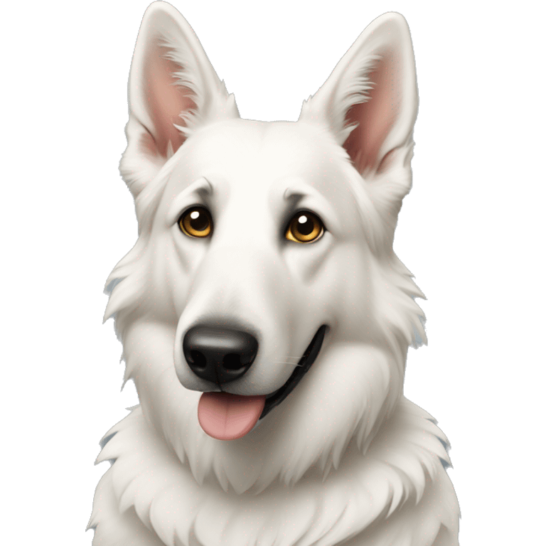 Working White shepherd emoji